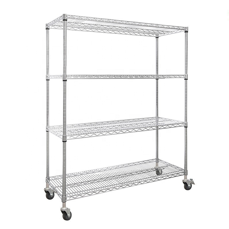 5-Wire Shelving Metal Storage Rack Adjustable Shelves Rack for Warehouse Garage Laundry Bathroom Kitchen Pantry Closet