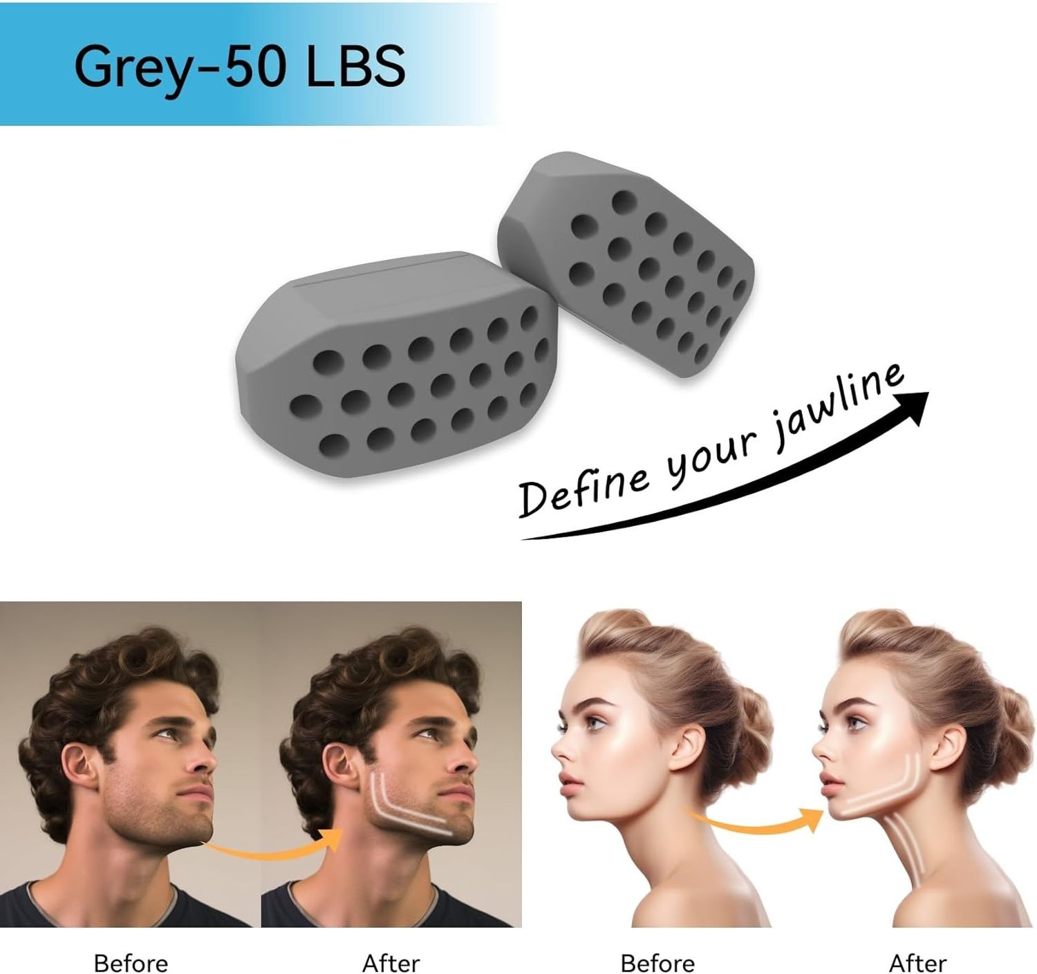 RS Face Slimmer and Neck Toning Jawline Exerciser Face Slimmer and Neck Toning Jawline Exerciser Silicone Jaw Exerciser