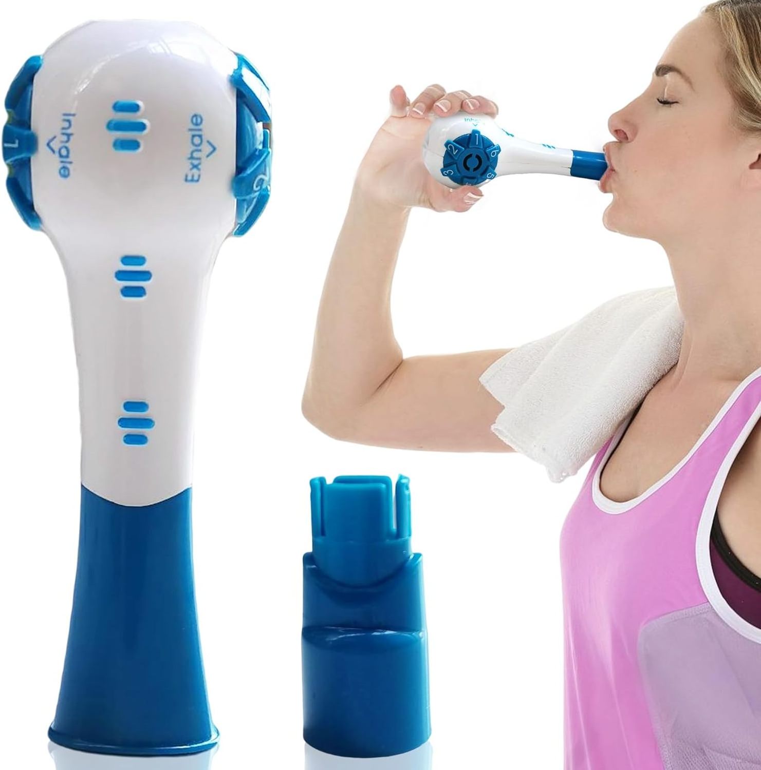 RS Hot Sale Lung Trainer Lung Function Breathing Trainer lung Capacity Exercises for Breathing Practitioners and Respiratory