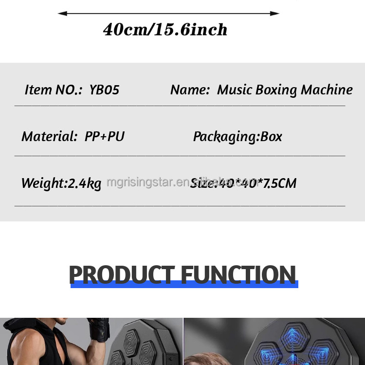 RS Electric Home Interactive Intelligent Music Boxing Target Trainer Dummy Punch Machine Wall Mounted Smart Music Boxing Machine