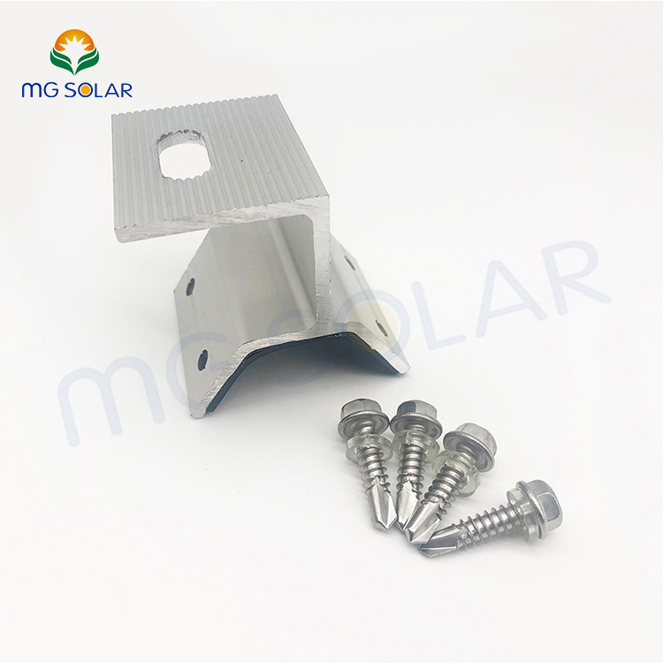 Solar Mounting Trapezoidal Metal Roof Standing Clamp Panel Installation Roof Clamps Solution