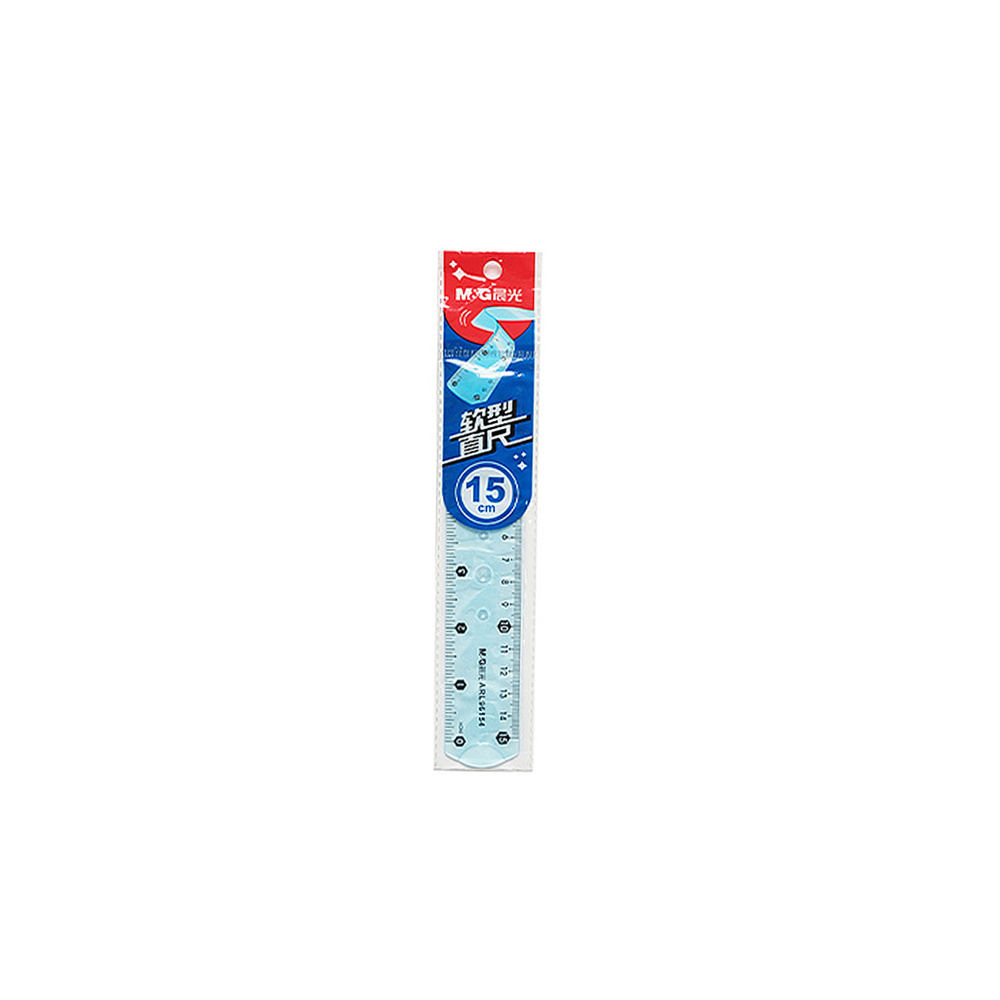 M&G Promotional 15cm Mini Transparent Soft Flexible Straight clear Scale Measuring Ruler Stationery Office Set