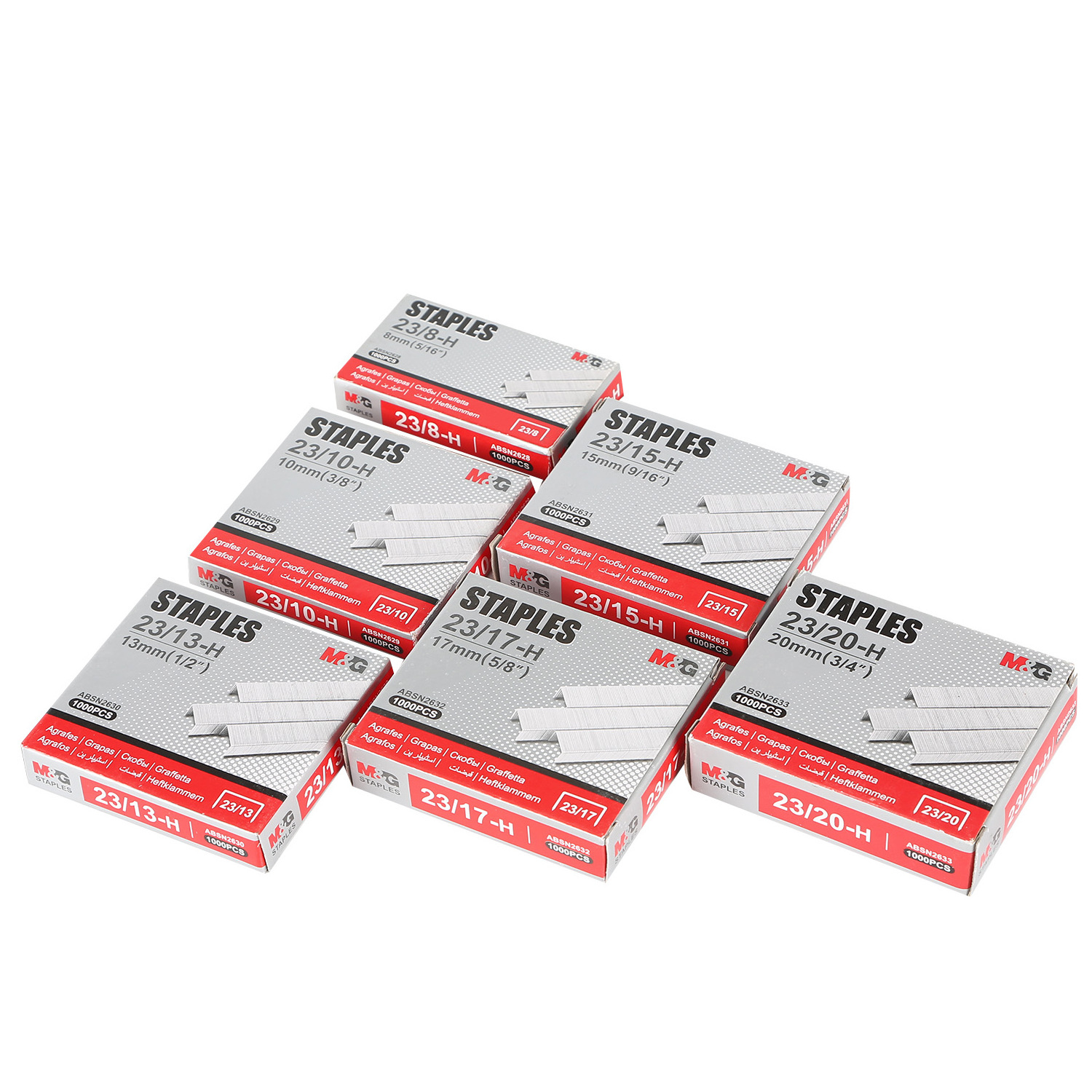 M&G Heavy Duty 23/8 Stainless Steel Staples 1000Pcs Per Box High Quality For Office Stationery Supplies