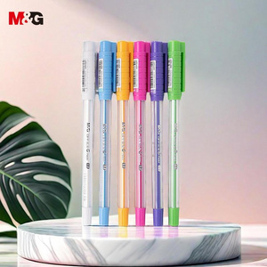 M&G Stationery 0.8mm Plastic Glitter White Gel Ink Ball Pen Sets Custom Logo for Coloring Economic Gel Pens