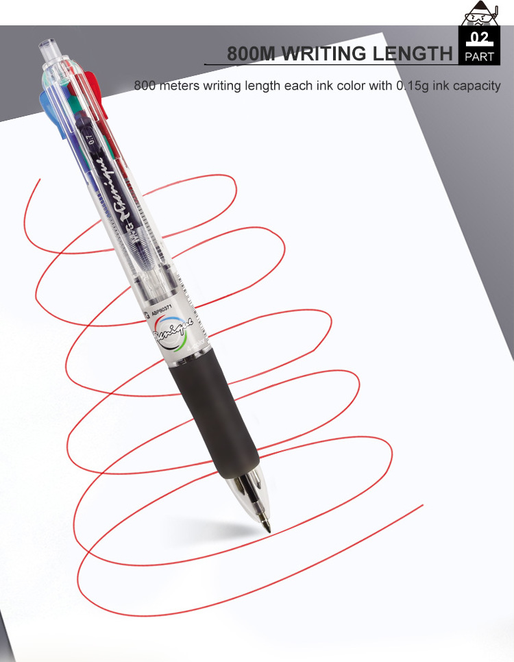 M&G Stationery Manufacturer 4 Color in 1 Ball Pens Customized with Logo Plastic Ballpoint Pens Ballpen Wholesale