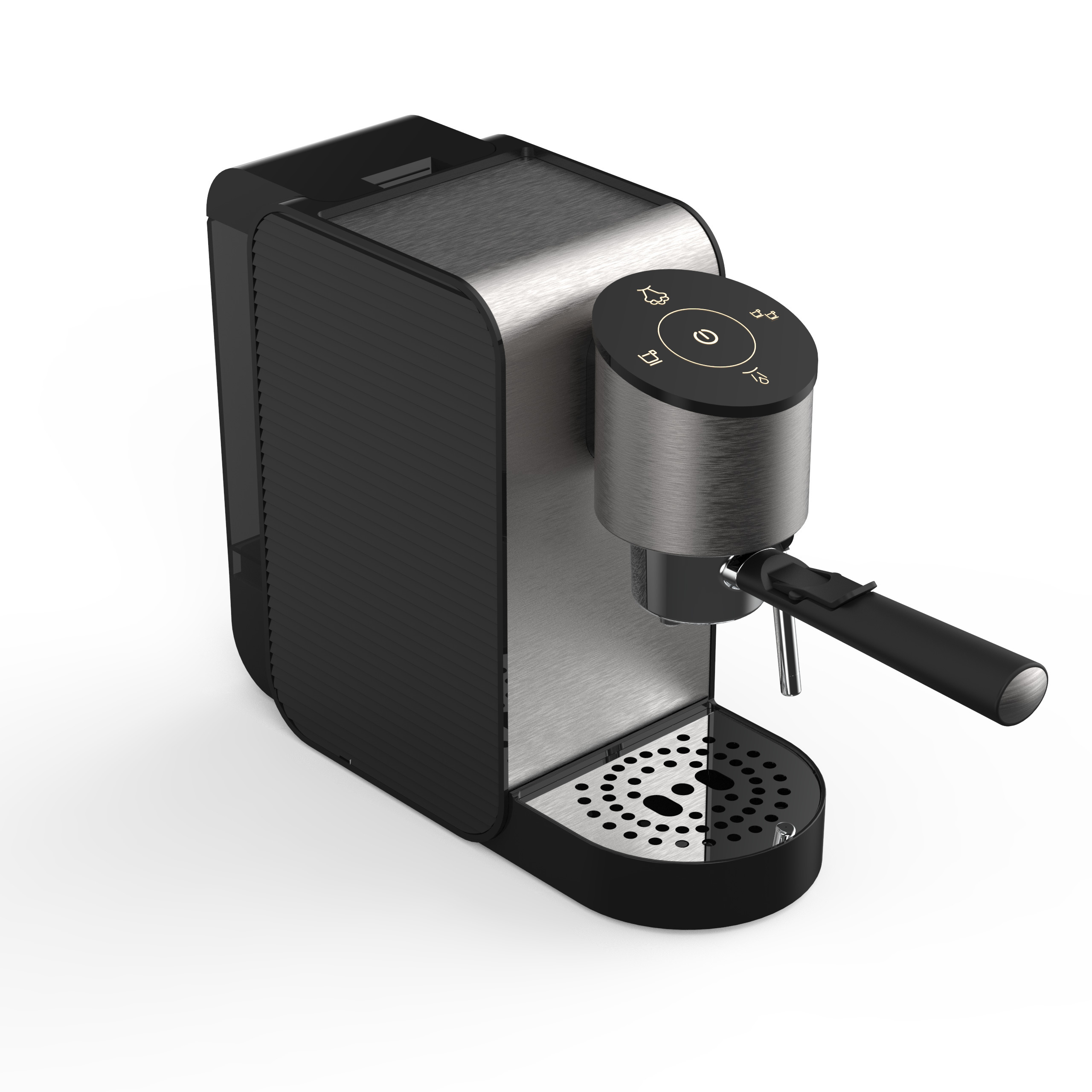 All in one multi capsule coffee machine compatible with ground coffee espresso capsule coffee