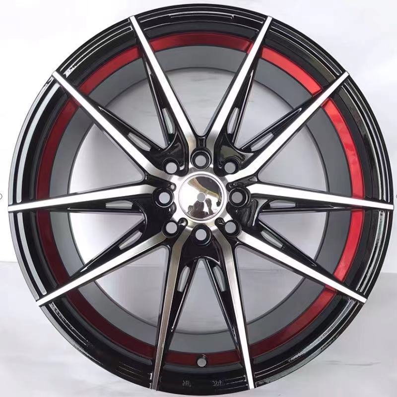 Aluminium 15 16 17 18Inch Red Black Alloy Wheel 4X108 5X114.3 Alloy Casting Wheel Rims