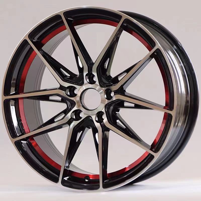 Aluminium 15 16 17 18Inch Red Black Alloy Wheel 4X108 5X114.3 Alloy Casting Wheel Rims