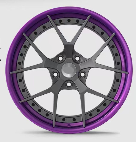 High quality customized aluminium alloy wheels 5x112 5x120  forged 2 pieces wheels for bmw f30 e46 f10 tesla 350z