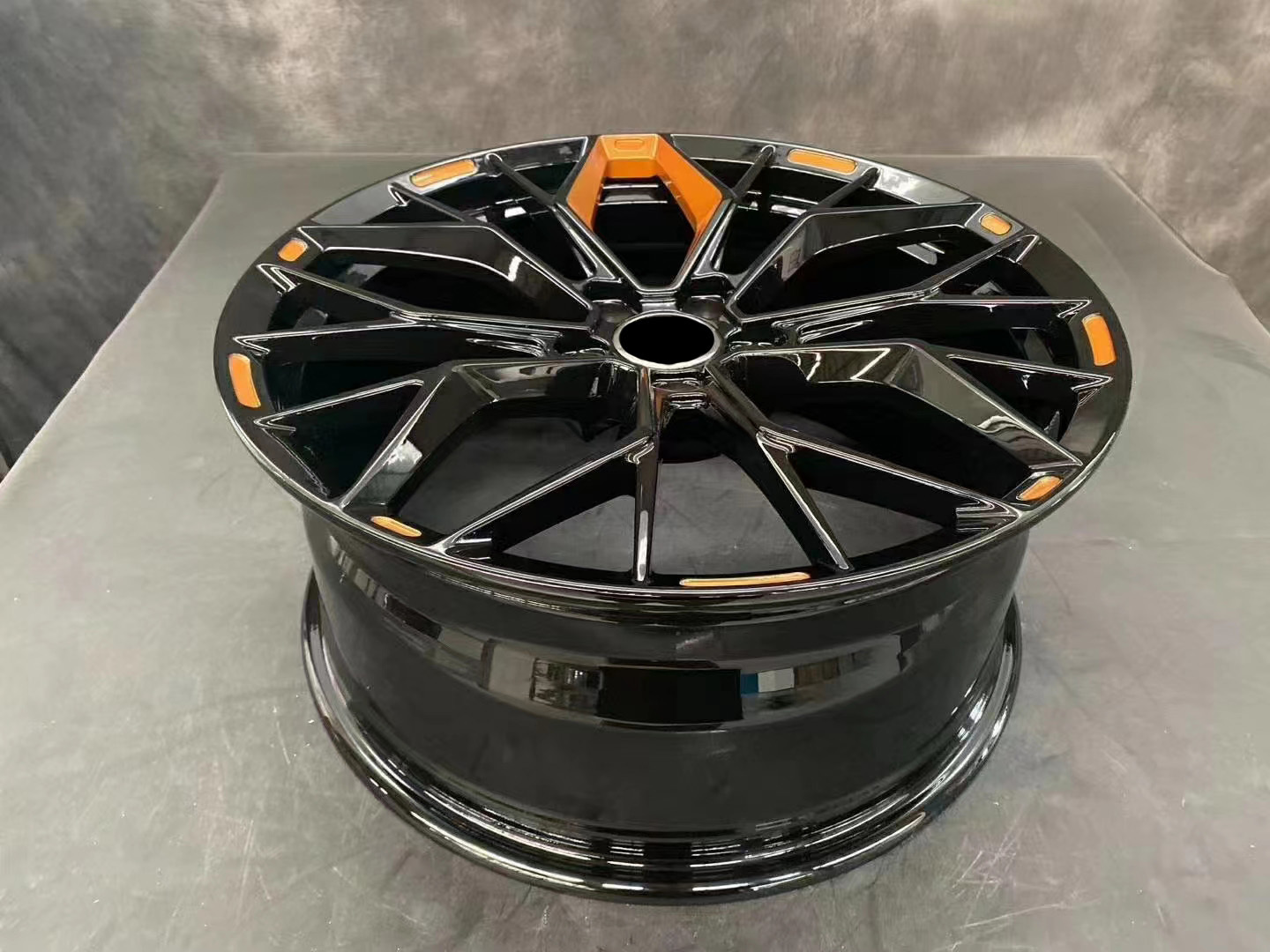 High Quality Forged Car Alloy Wheel 18 19 20 21inch orange black Monoblock Car Rim Pcd 5*112 For Bmw Audi Mercedes