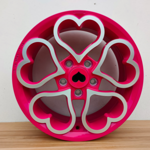 Personalized 18-22 5x120 5x114.3 inch pink custom love heart shaped forged aluminum alloy wheels rims for car