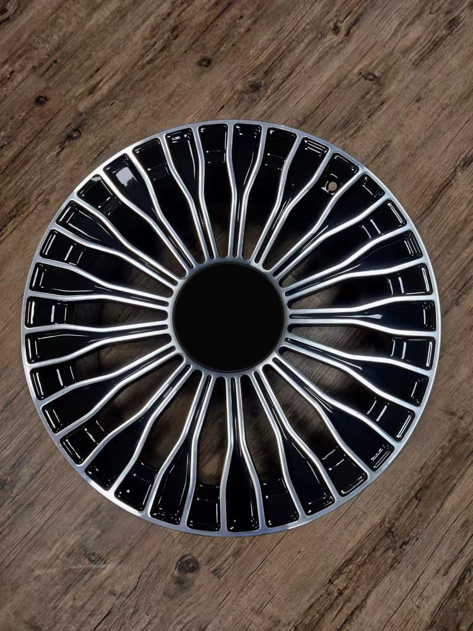 Multi Spokes Mesh Design Bright Black Alloy Et 5x120 5x112 Forged Rims Passenger Car Wheels 17 18 19 20 22 Inch  Other Wheels