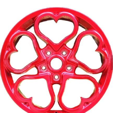 Personalized 18-22 5x120 5x114.3 inch pink custom love heart shaped forged aluminum alloy wheels rims for car