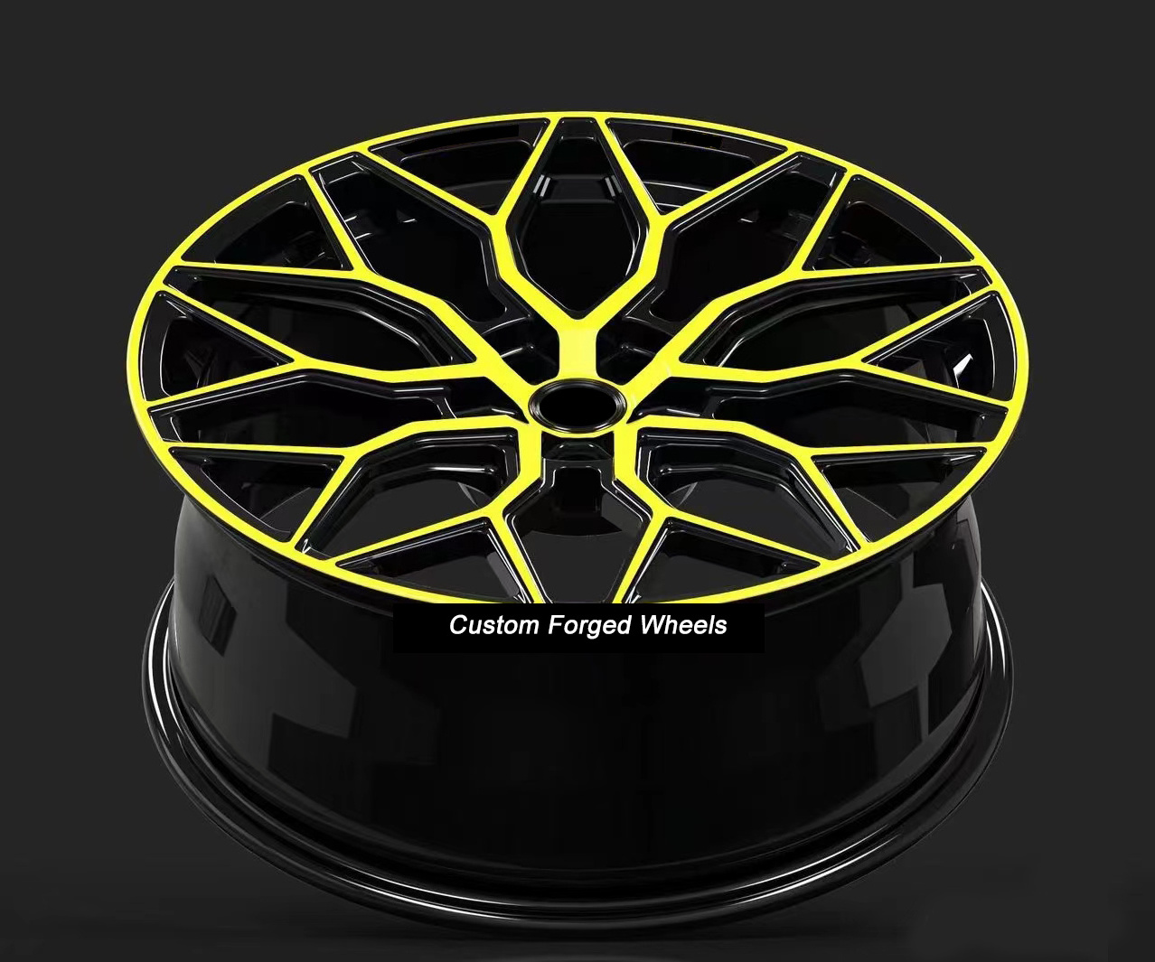 Luxury Yellow Star Design Forge Rims 19 20 22 23 24 Inch Pcd 5*112 5x120 5x114.3 Forged Alloy Racing Car Wheels