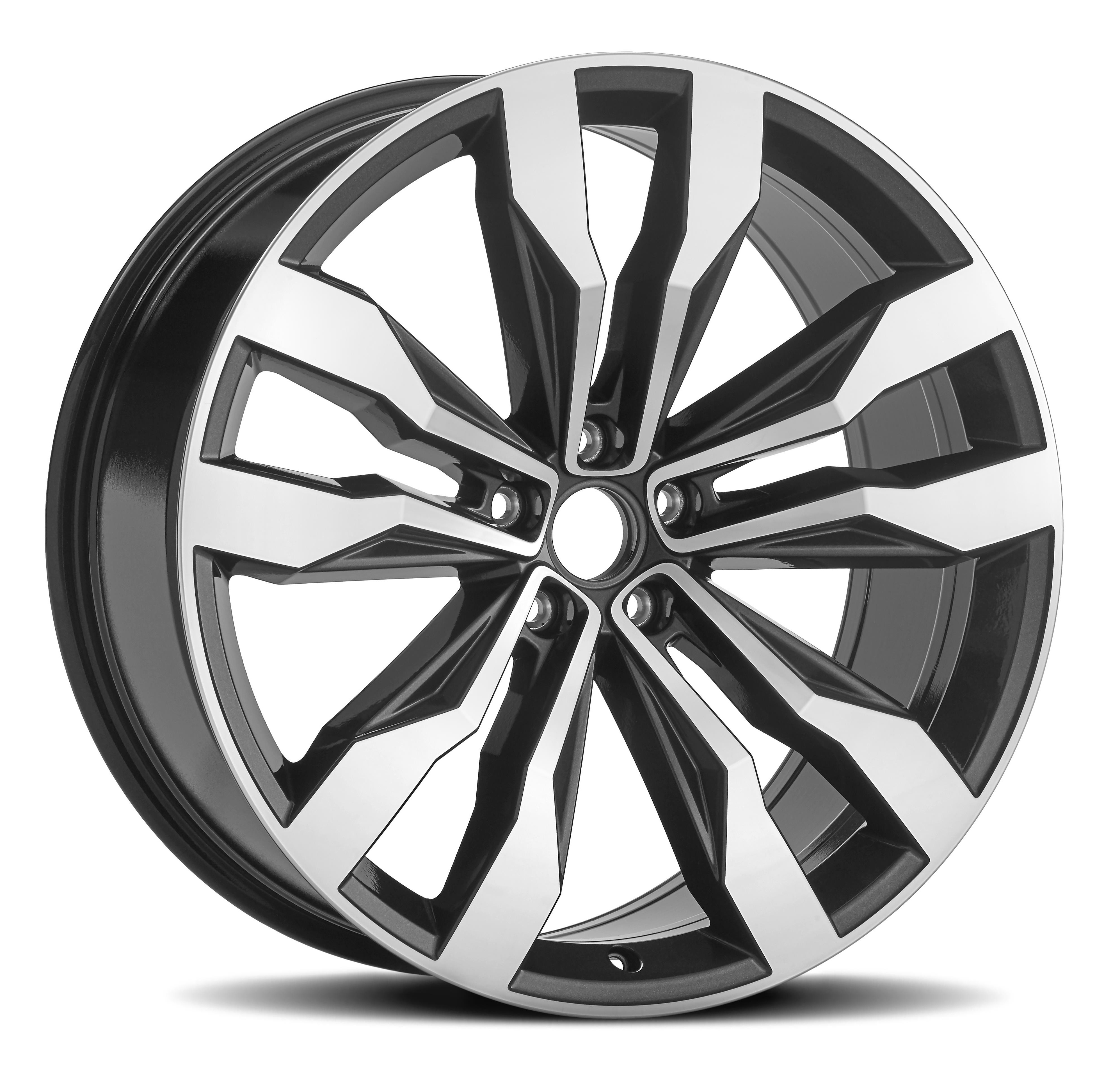 Full Size Rines 18 19 20Inch Rims Black 5 Holes Original Car Wheels For Volkswagen Tiguan 5 Split Spoke