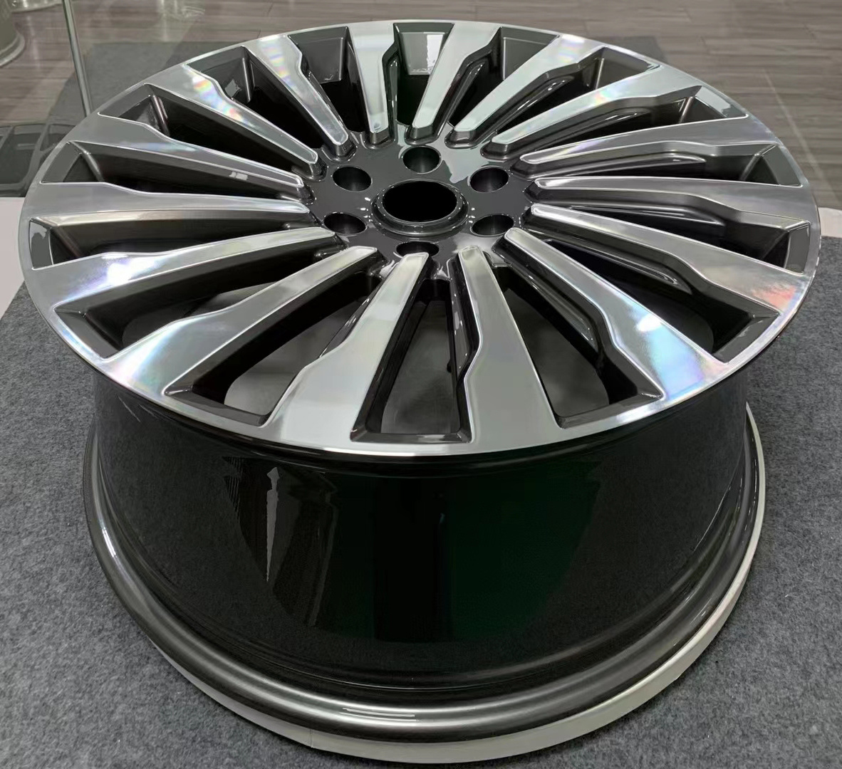 18 19 Inch 5*108 Black Grey Passenger Car Alloy Forged Wheel Rims For Ford Jaguar Lincoln Volvo