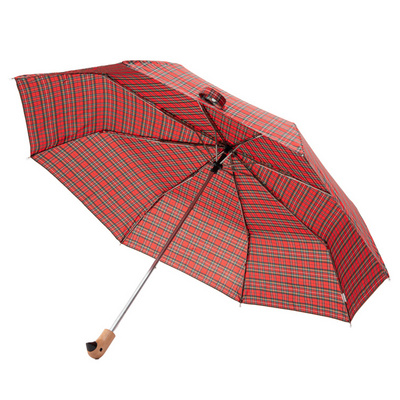 Mini Cute Wood Yellow Duck Handle Red Color Compact and Lightweight Custom Design with Logo Manual 21.5 inch 3 Fold Umbrella