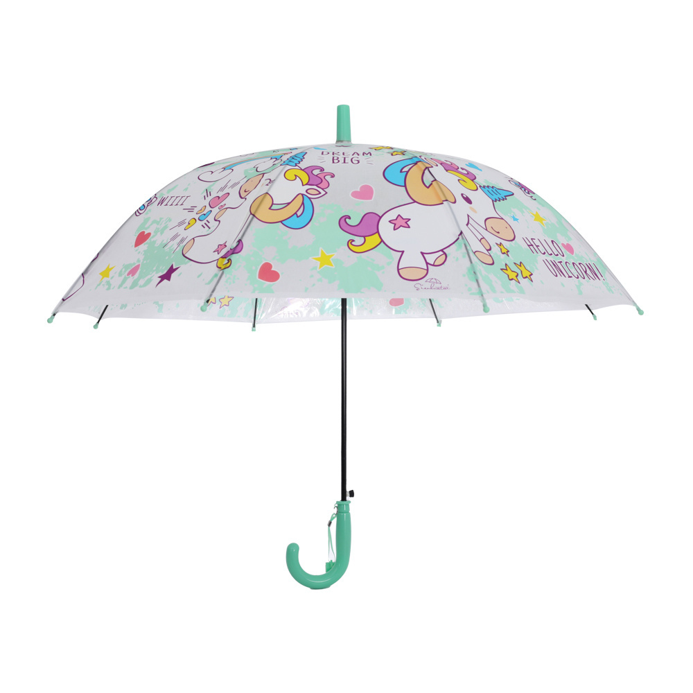 Printing kids umbrella EVA fabric cute design available custom made manual open umbrella