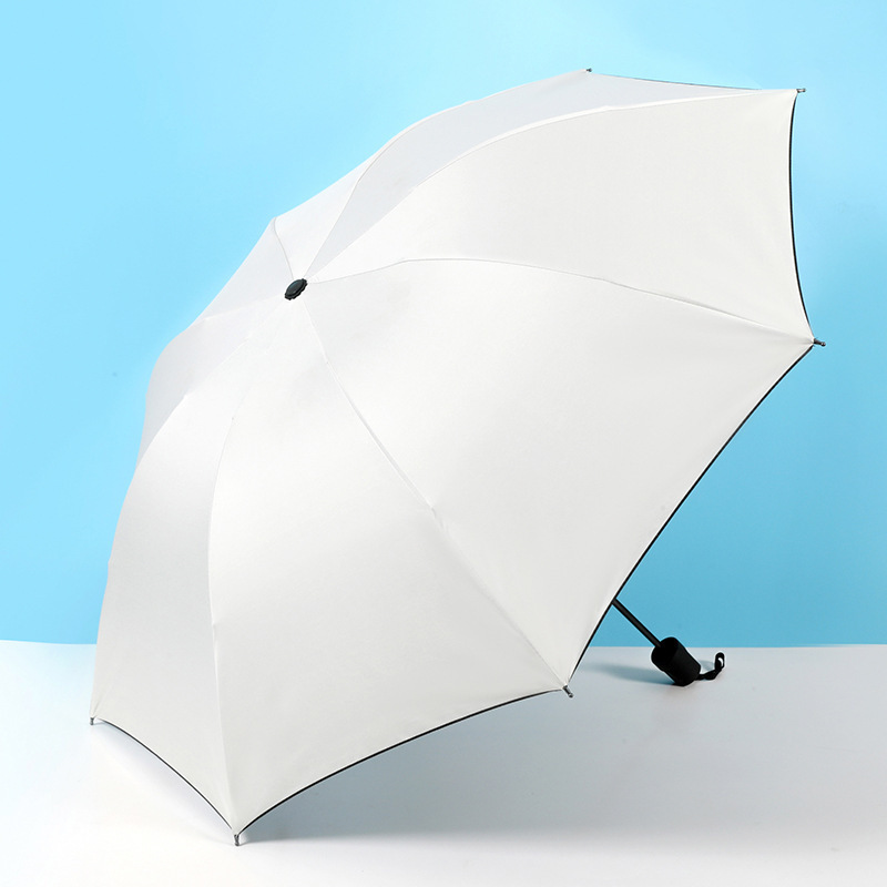 SPF 50+ SUN Umbrella 3 Folds Manual Mini Compact Portable Umbrella