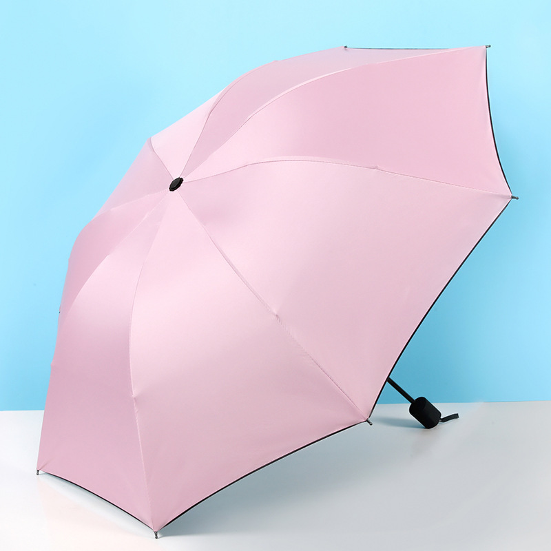 SPF 50+ SUN Umbrella 3 Folds Manual Mini Compact Portable Umbrella