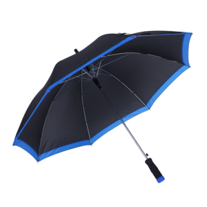 High Quality Rain Proof23 inches Auto Open Black Blue Color Straight Custom Made EVA Handle Stick Golf Umbrella