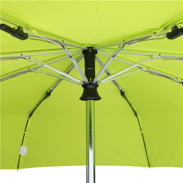 Fluorescent green bright plain color 21 inch automatic auto opening close 3 folding customized wholesale cheap umbrella