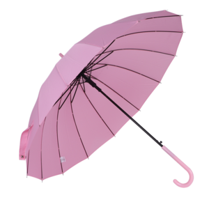 High quality light auto Open 16 ribs extra large straight umbrella storm proof pink strong straight umbrella