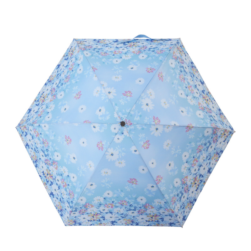 2023 New Top Selling Mini Lady UV UFP Protection Custom Logo Colorful 5 Compact Pocket Sun Umbrella