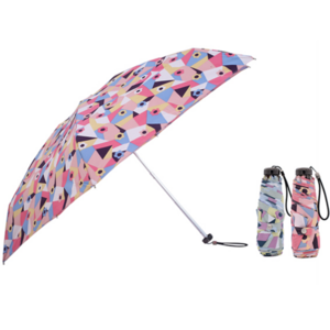 Mini 20 inch 5 Foldable Colorful with Logo Customized UV Sun Rain Protection Manual Small Travel Camping Girls Portable Umbrella