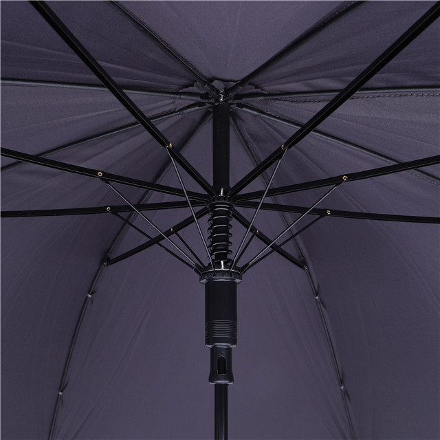 Auto Open 2023 Cheap Price Wholesale Custom with Logo Lightweight Long Plastic Handle Black Straight Rain Umbrella