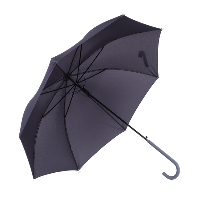 Auto Open 2023 Cheap Price Wholesale Custom with Logo Lightweight Long Plastic Handle Black Straight Rain Umbrella