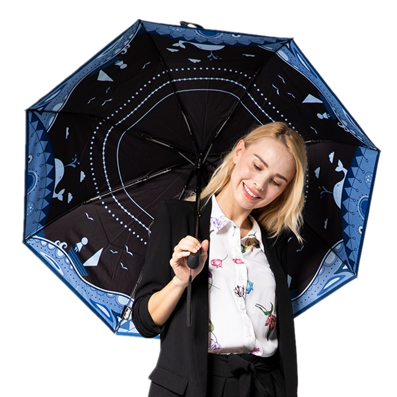 2020 colorful fashion design 190T pongee fabric 3 folding packing with case smart automatic luxury pretty uv umbrella