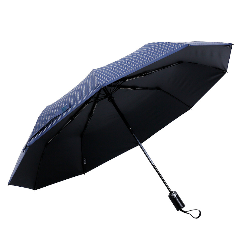 environment-friendly material pongee fabric classic umbrella for 2 person 10K strong windproof 3 folding automatic umbrellas