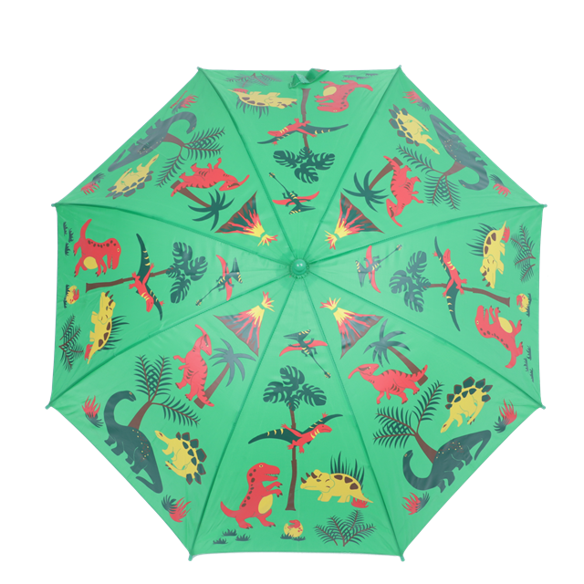 Kids J Curved Plastic Handle Silk Screen Wholesale Cartoon Umbrella for Kid High Quality Child's Umbrellas