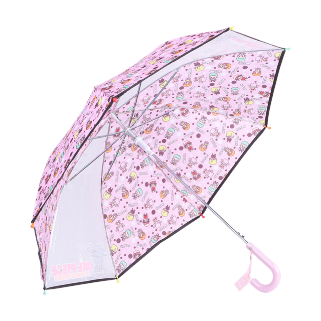 Large Size 21.5 inch Auto Open PVC and Pink Color Nylon Fabric Personalize Clear Children Kid Princess Umbrella