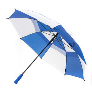 Extra Large Colorful Custom with Logo Blue EVA Handle Blue and White Windproof Double Layers with Big Rain 30 inch Golf Umbrella