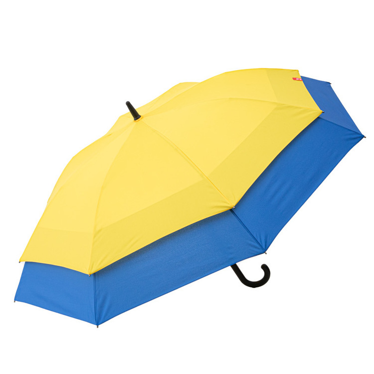 Big Rain Umbrella for Summer Straight Umbrellas for Two Person 26 inch Double Layers Windproof Umbrellas