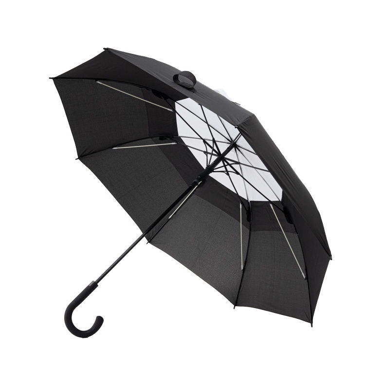 Huge Windproof High Quality 68-inch Oversize Strong Rain Proof Double Layer Customized with Logo Print Golf Straight Umbrella