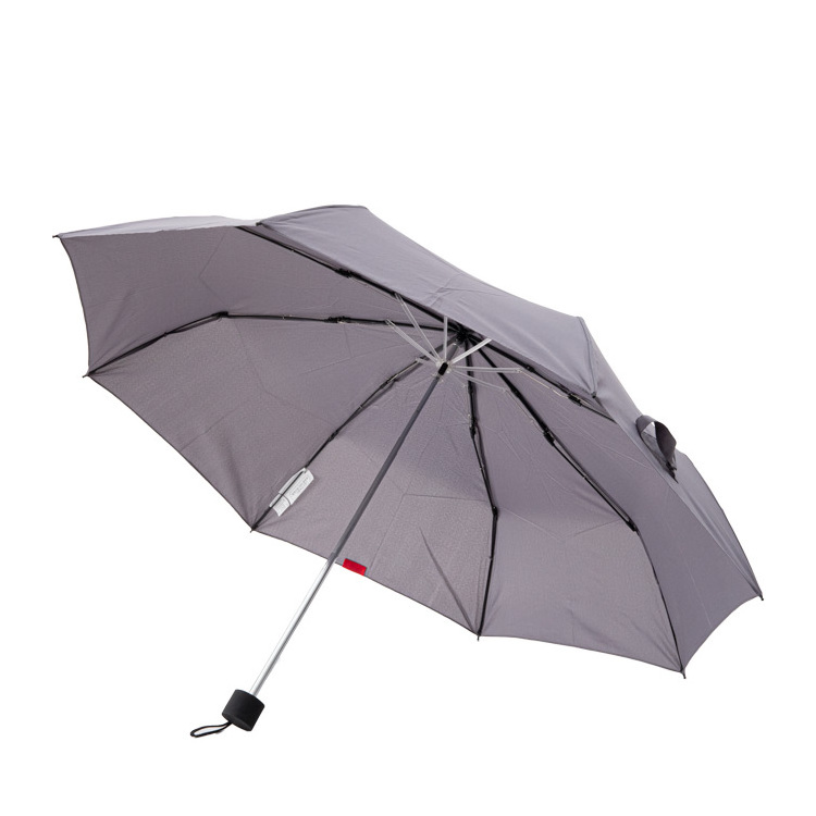 cheaper price polyester fabric promo umbrella purple color 3 folding rain little umbrella