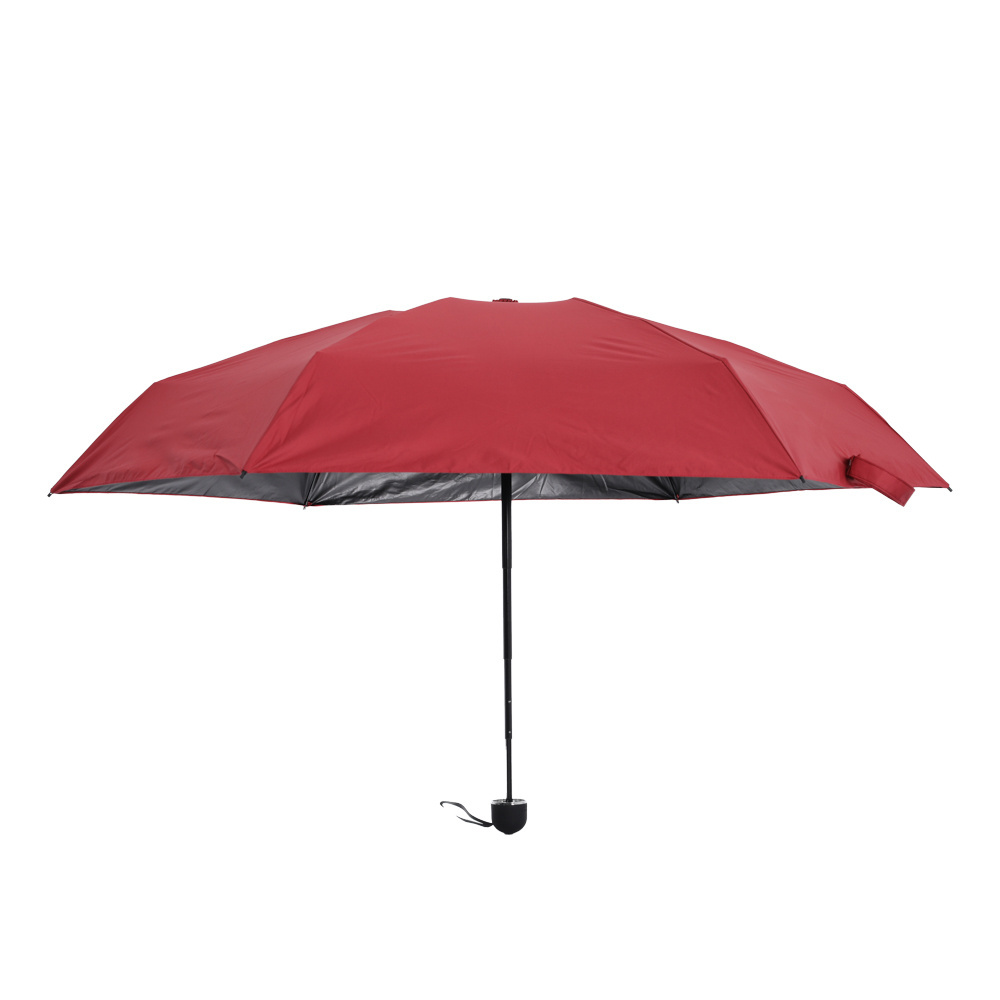 Portable Foldable 3 Folding Umbrella Sunblock Mini Pocket parasol Sun Rain Umbrella