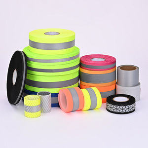 Wholesale Polyester Reflective Caution Tape Reflective Grid Tape Heat Transfer Reflective Film