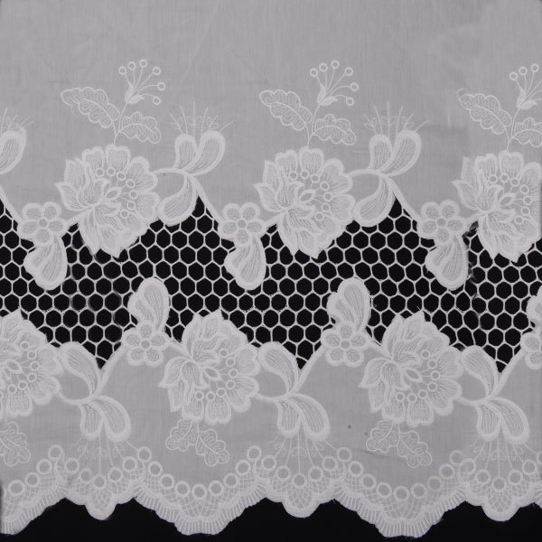 Wholesale Factory Embroidery Eyelet Cotton Lace Fabric