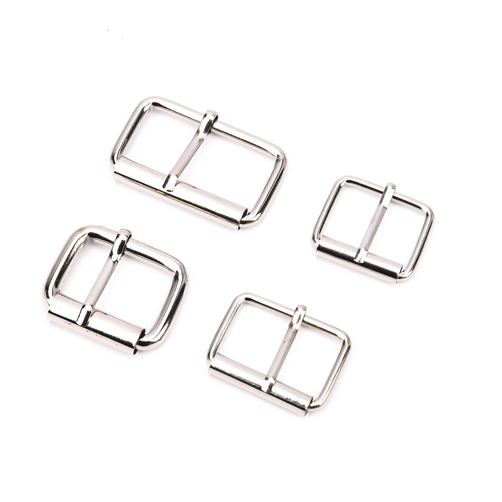 Metal Wire Buckle Pipe-style Metal Roller Pin Buckles Triglides Slider Movable Bar Strap Adjuster Rectangle for Bags