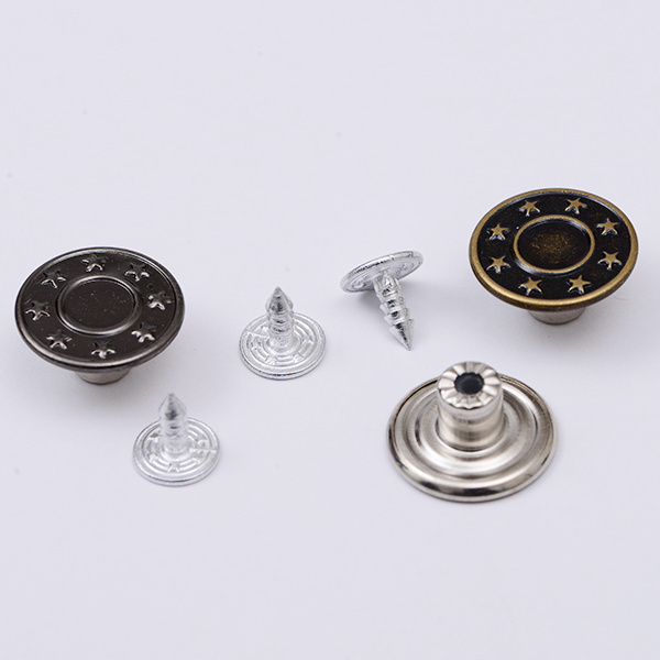 High Quality Shake Silver Jeans Buttons