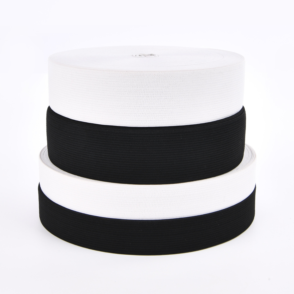 Wholesale Factory Elastic Tape Custom Polyester Latex Knitted Elastic Webbing Tape