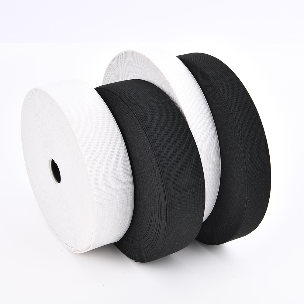 Wholesale Factory Elastic Tape Custom Polyester Latex Knitted Elastic Webbing Tape