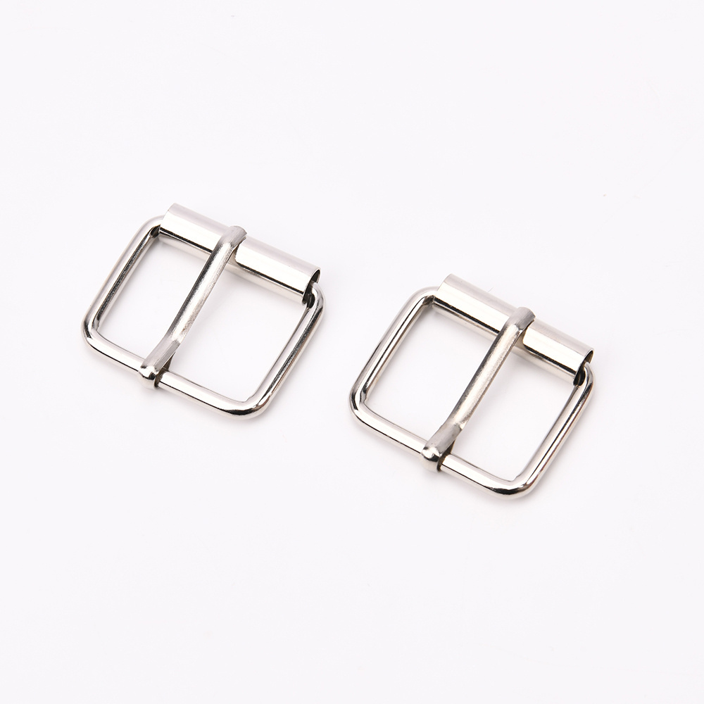 Metal Wire Buckle Pipe-style Metal Roller Pin Buckles Triglides Slider Movable Bar Strap Adjuster Rectangle for Bags