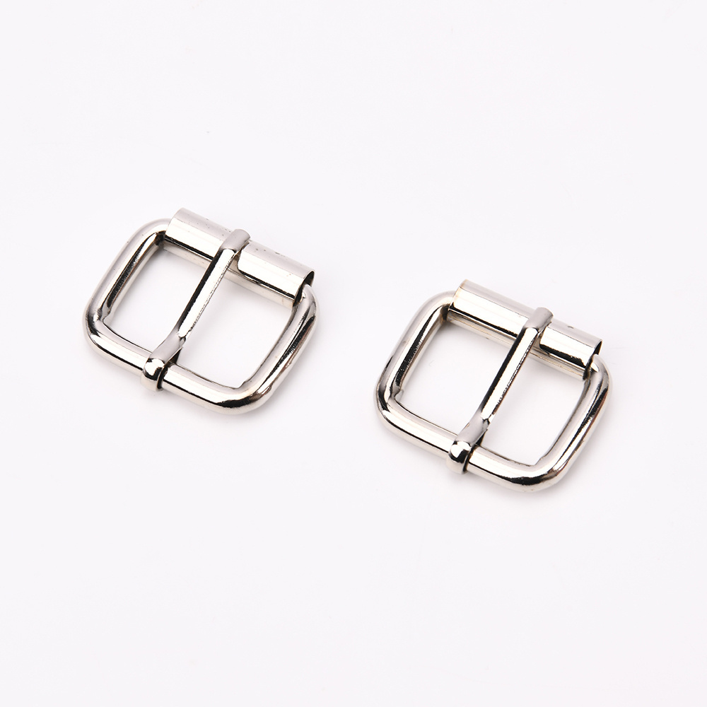 Metal Wire Buckle Pipe-style Metal Roller Pin Buckles Triglides Slider Movable Bar Strap Adjuster Rectangle for Bags