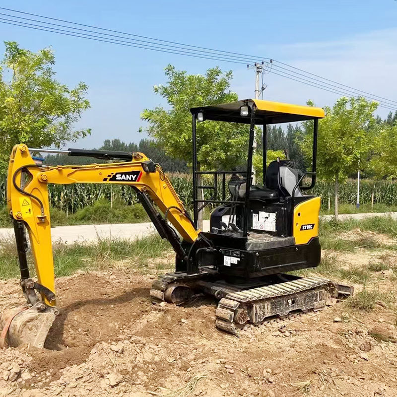 1.6Ton used Sany SY16 mini excavator used Rubber Track mini digger China brand Sany 16 original with side swing boom