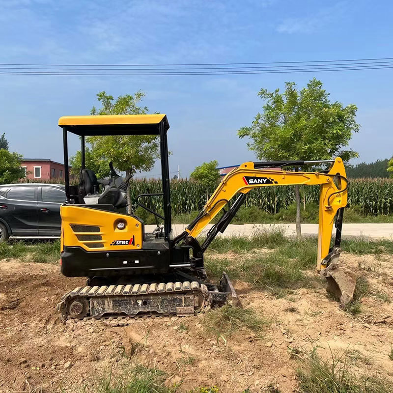 1.6Ton used Sany SY16 mini excavator used Rubber Track mini digger China brand Sany 16 original with side swing boom